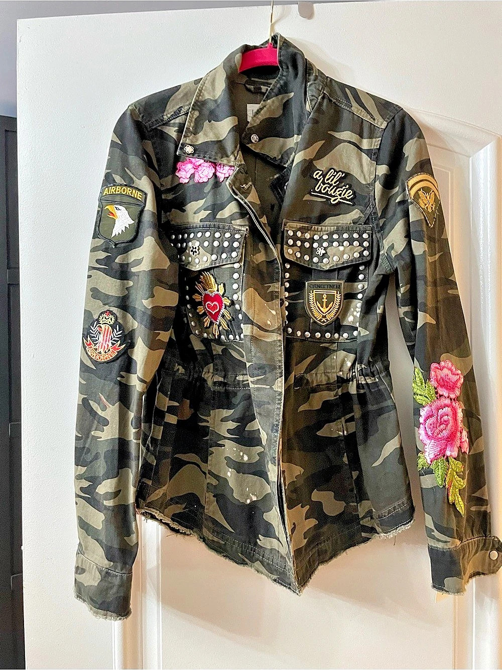 Jolt Women's Camo Studded Utility Jacket